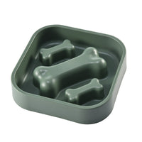 HKM-8946877 Slow Feed Pet Bowl for Puppies - Anti-Choking Design, Bone Shape, 20x4.5 cm
