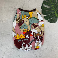 HKM-8947261 Summer Cotton Stretch Vest for Pets in Fun Designs