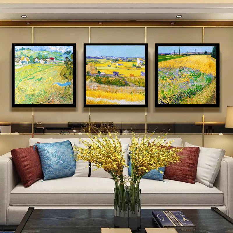 HKM-894739 Framed Canvas Art with Environmental Protection PS Foam Frame in Various Sizes