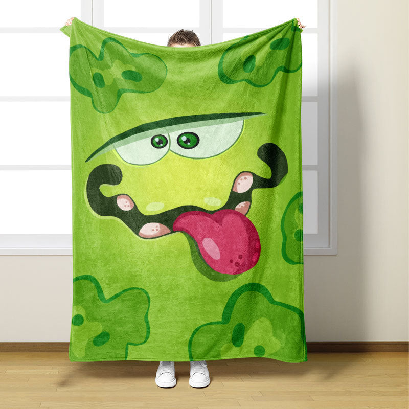 HKM-894739 Modern Printed Soft Polyester Fiber Flannel Blanket, 75 x 100cm