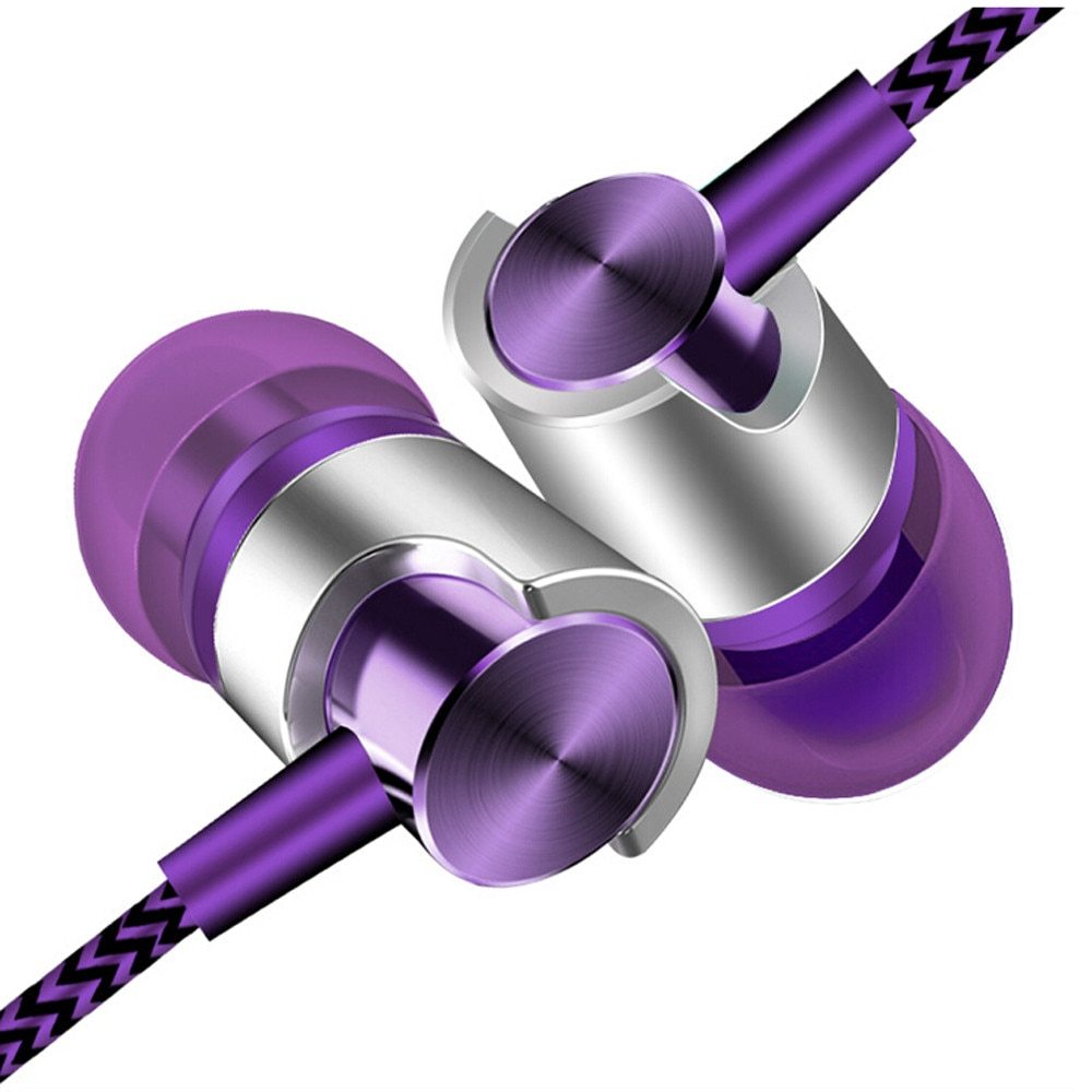 HKM-894803 In-Ear Wired Headphones with Microphone - 3.5mm Plug, 1.2m Cable, Multiple Colors Available