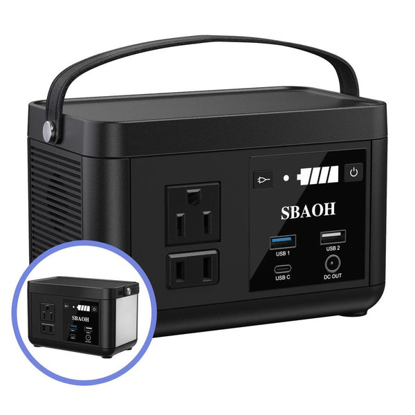 HKM-894803 Portable Power Station 88.8Wh with Fast USB-C Charging and LED Light for Travel and Camping