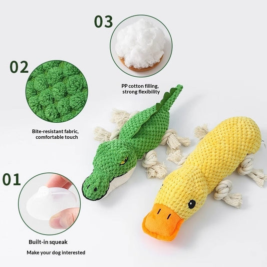 HKM-8948285 Chewable Plush Pet Toy with Sound for Dental Care and Entertainment