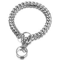 HKM-8948669 Durable 14mm Titanium Steel Chain Dog Collar - Custom Lengths Available
