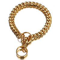 HKM-8948669 Durable 14mm Titanium Steel Chain Dog Collar - Custom Lengths Available