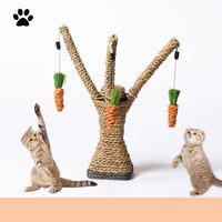 HKM-8949949 Sisal Rope Climbing Frame with Scratching Post for Cats - Durable Straw Mat, Plastic, and Metal Construction