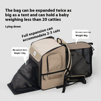 HKM-8950333 Large Capacity Portable Cat and Dog Backpack Tent - Breathable Nylon Design