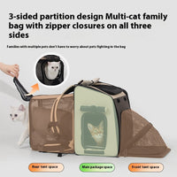 HKM-8950333 Large Capacity Portable Cat and Dog Backpack Tent - Breathable Nylon Design
