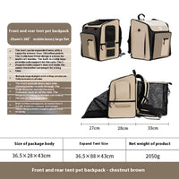 HKM-8950333 Large Capacity Portable Cat and Dog Backpack Tent - Breathable Nylon Design