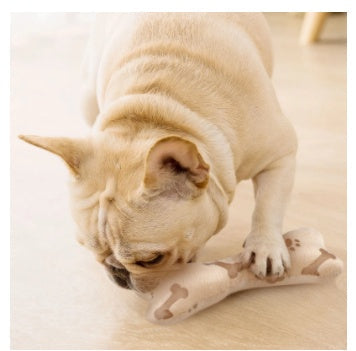 HKM-8951485 Plush Dog & Cat Toy - Bite Resistant Vocal Bone in Random Color