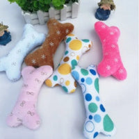 HKM-8951485 Plush Dog & Cat Toy - Bite Resistant Vocal Bone in Random Color