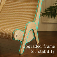 HKM-8952125 2-in-1 Durable Linen Cat Hammock and Scratching Post for All Seasons