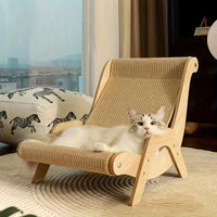 HKM-8952125 2-in-1 Durable Linen Cat Hammock and Scratching Post for All Seasons