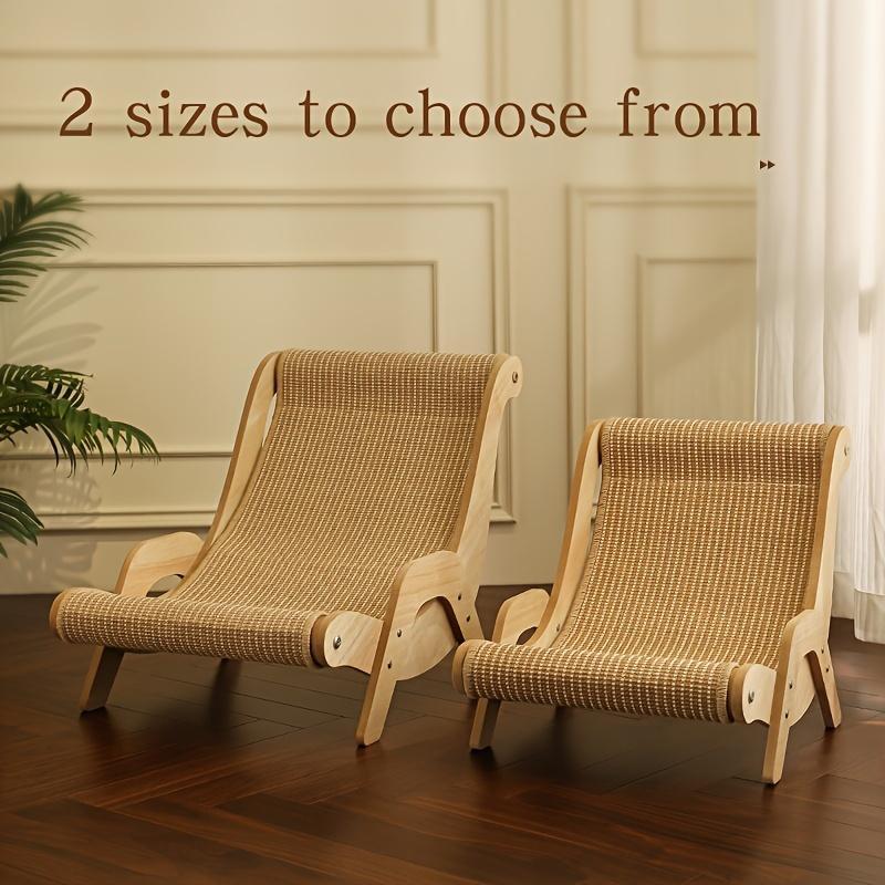 HKM-8952125 2-in-1 Durable Linen Cat Hammock and Scratching Post for All Seasons