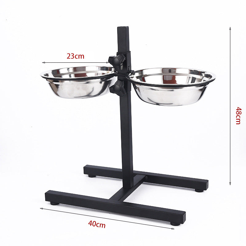 HKM-8952637 Elevated Stainless Steel Dog Bowls - Various Sizes Available for Convenient Feeding