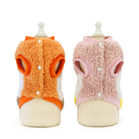 HKM-8953021 Cotton Stitching Vest for Pets - Stylish Autumn and Winter Clothing in Orange and Pink, Available in Sizes S to XL