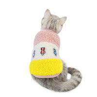 HKM-8953021 Cotton Stitching Vest for Pets - Stylish Autumn and Winter Clothing in Orange and Pink, Available in Sizes S to XL