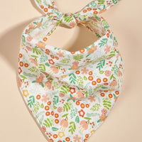 HKM-8954045 Fruit Green Leaf Cotton Pet Scarf and Drool Towel for Small to Large Dogs and Cats