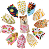HKM-8954045 Fruit Green Leaf Cotton Pet Scarf and Drool Towel for Small to Large Dogs and Cats