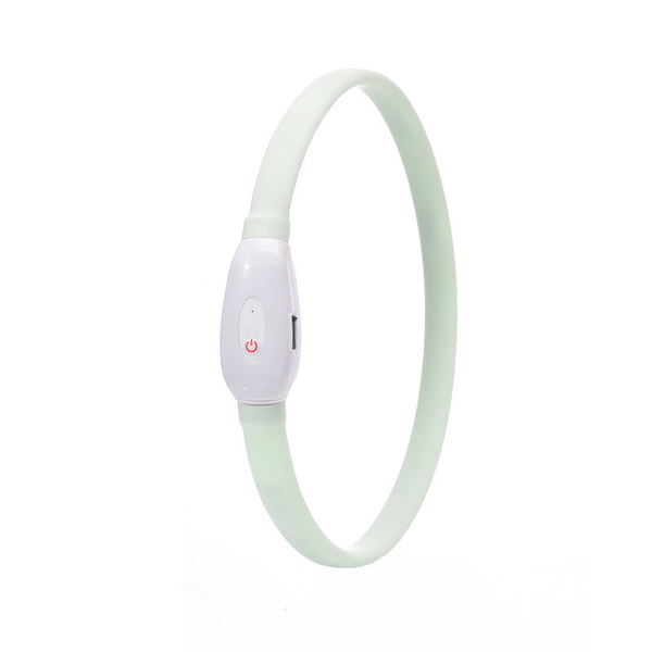 HKM-8954429 Rechargeable Colorful LED Dog Collar and Leash - Silicone Pet Accessories for All Seasons