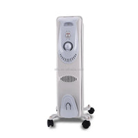 HKM-895507 Electric Oil Filled Radiator Heater with Adjustable Thermostat, 2500W Power, Portable Design for Indoor Use