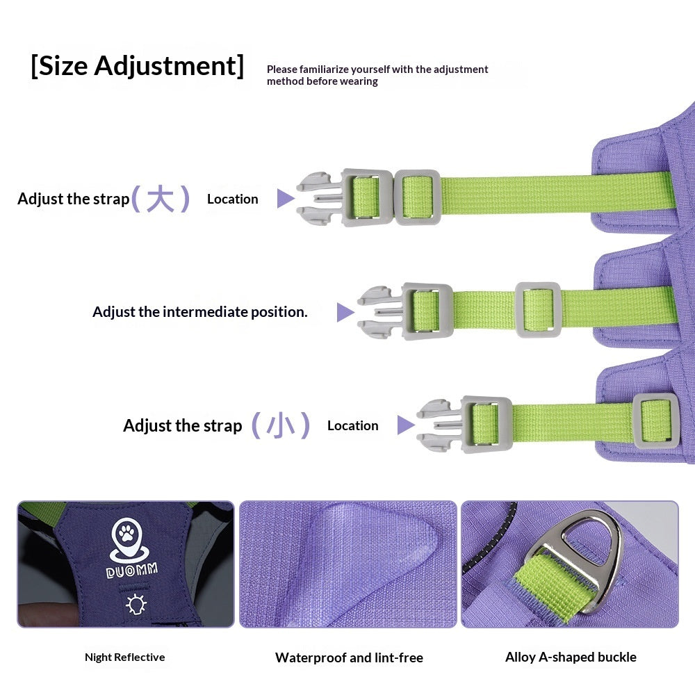HKM-8955709 Multi-functional Waterproof Quick-Drying Dog Harness in Vibrant Colors