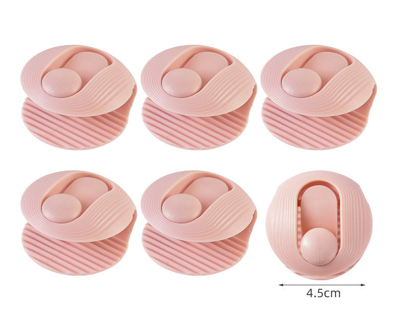 HKM-895571 Shell Needle-Free Quilt Clip Set - 6pcs, ABS Material, Compact Design in Lotus Root Powder, Mint Green, Pure White