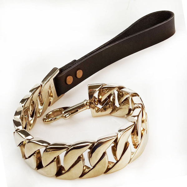 HKM-8956221 Stainless Steel Traction Chain with Sandblasted Black Handle - 32-Link, Scalable, Available in Multiple Colors