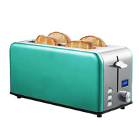 HKM-895635 Long Slot 4-Slice Electric Toaster with LED Digital Display for Sandwiches