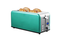 HKM-895635 Long Slot 4-Slice Electric Toaster with LED Digital Display for Sandwiches