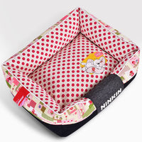 HKM-8956477 Washable Cotton Dog Kennel with Removable Cover - Blue, Brown, Pink Options Available