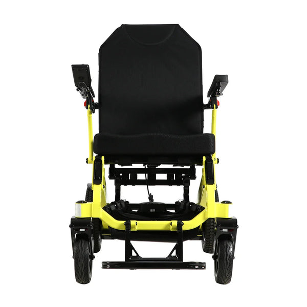 HKM-6320595 Heavy-Duty All-Terrain Folding Electric Wheelchair Dual 350W Motors 24V 20Ah Battery 21.7 Mile Range Alloy Frame