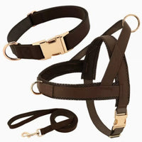 HKM-8958269 Personalized Nylon Dog Harness and Leash Set with Bow Tie - Available in Multiple Sizes