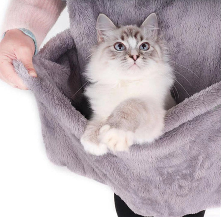 HKM-8958653 Pet Carrier Bag with Sleeping Chest Apron for Cats - Double-sided Design, Ideal for Outings and Prevents Hair on Clothes