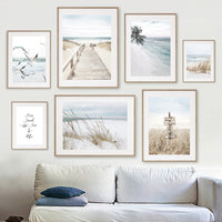 HKM-895891 Dandelion and Dolphin Canvas Wall Art – Vertical Landscape Print for Beach Decor