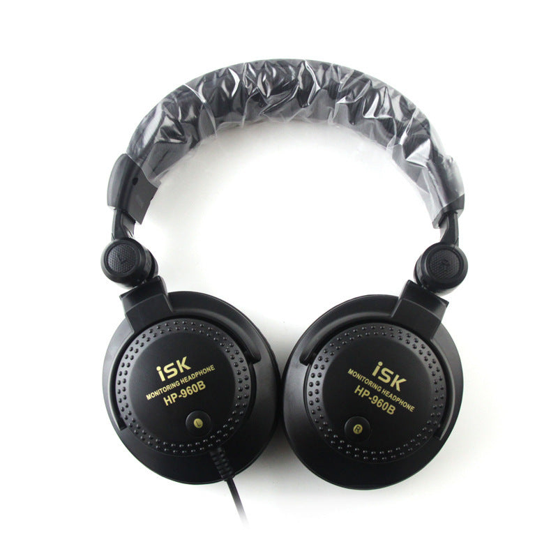 HKM-895955 Fully Enclosed Black Recording Monitor Headphones with 3m Signal Line and 200mW Power Output
