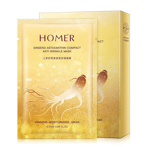 HKM-895955 Korean Ginseng Astaxanthin Firming Anti-Wrinkle Facial Mask - 10 Pack