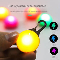 HKM-8959677 LED Pet Collar Light with 3 Modes, Dog Flashing Tag for Night Walks, Clip-On Safety Light