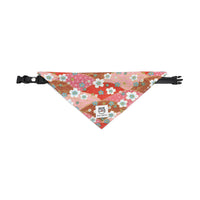 HKM-8959805 Dog Triangular Binder with Japanese Tang Grass Patterns in Various Colors and Sizes