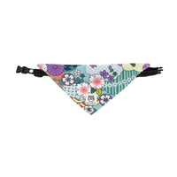 HKM-8959805 Dog Triangular Binder with Japanese Tang Grass Patterns in Various Colors and Sizes