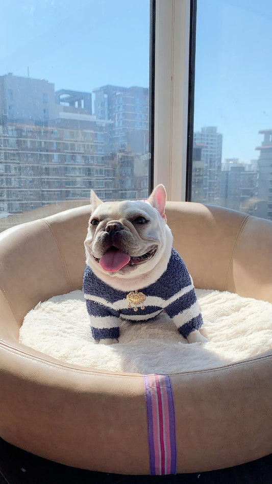 HKM-8960189 Soft Striped Casual Sweater for Pets - Multiple Sizes Available
