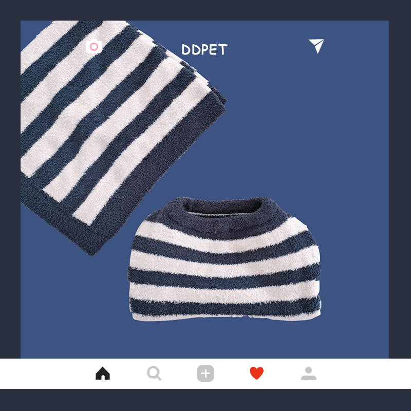 HKM-8960189 Soft Striped Casual Sweater for Pets - Multiple Sizes Available