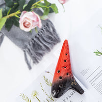 HKM-896147 Wave Pattern 12-Hole Pottery Flute for Enchanting Melodies