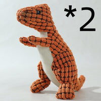 HKM-8961853 Dog Bite Resistant Plush Dinosaur Sound Toy - Corn Wool, 29cm