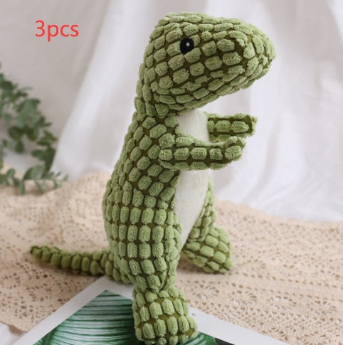 HKM-8961853 Dog Bite Resistant Plush Dinosaur Sound Toy - Corn Wool, 29cm