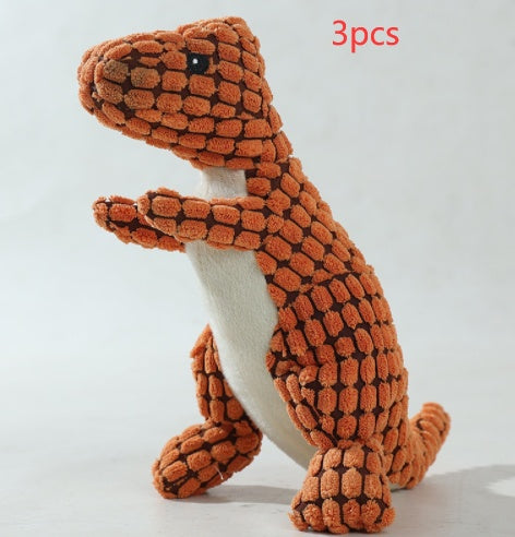 HKM-8961853 Dog Bite Resistant Plush Dinosaur Sound Toy - Corn Wool, 29cm