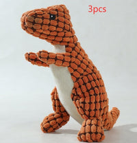 HKM-8961853 Dog Bite Resistant Plush Dinosaur Sound Toy - Corn Wool, 29cm