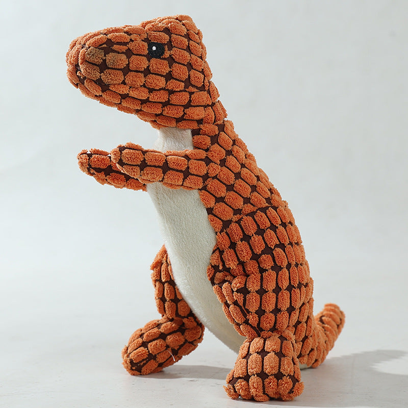 HKM-8961853 Dog Bite Resistant Plush Dinosaur Sound Toy - Corn Wool, 29cm