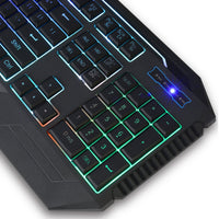 HKM-896211 Backlit Keyboard and Mouse Set with Multimedia Shortcuts and Adjustable DPI Modes