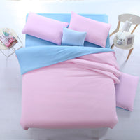 HKM-896211 Double Spell Four-Piece Bedding Set - Soft Polyester Fiber Fabric